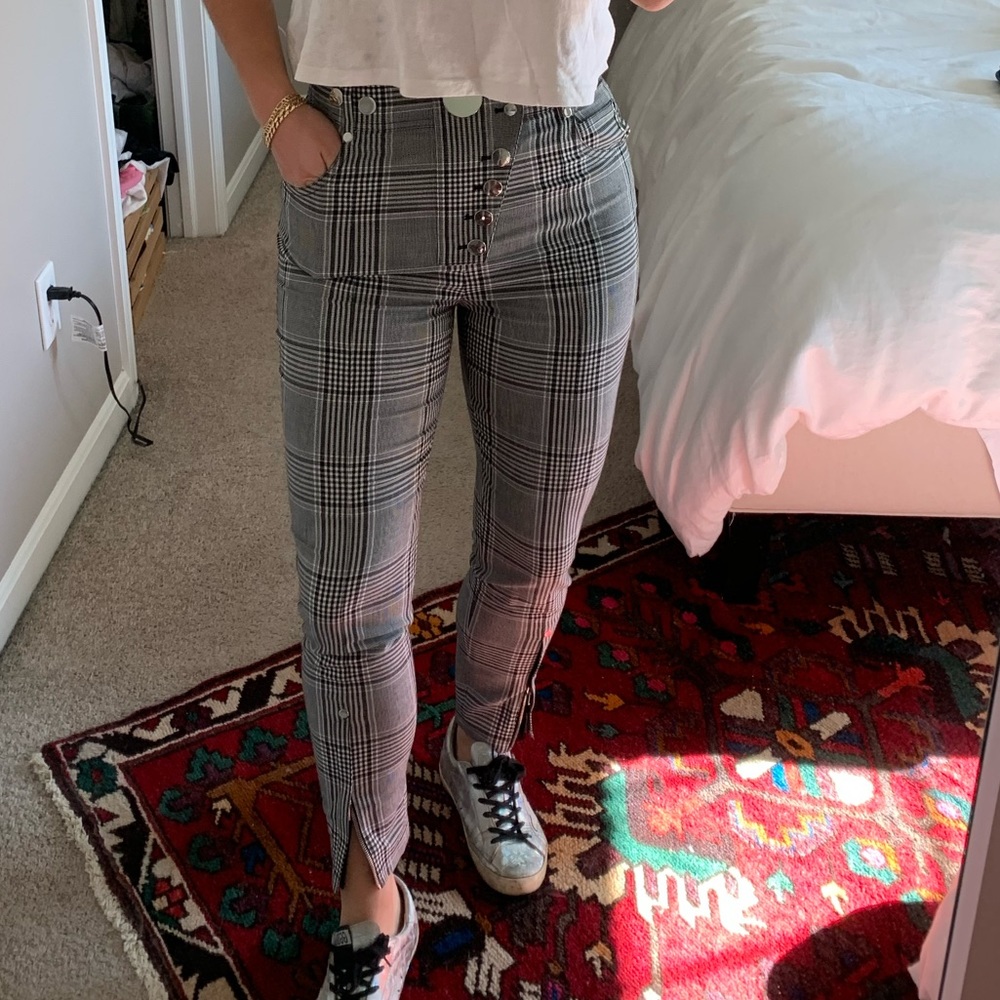 Alexander Wang Button Plaid Pant sz 4